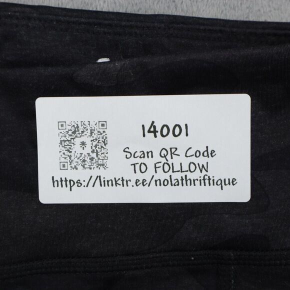 Aeropostale Pants Womens L Black Camouflage Stretchable High Waist Pull On - Picture 13 of 13